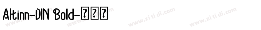 Altinn-DIN Bold字体转换
